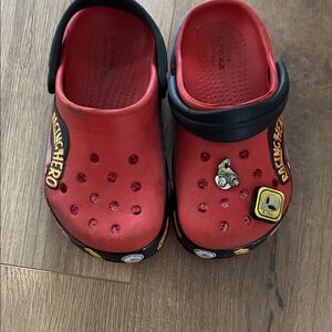 Disney Kids Red and Black Racing Slippers